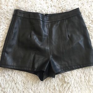 Faux leather shorts from Forever 21